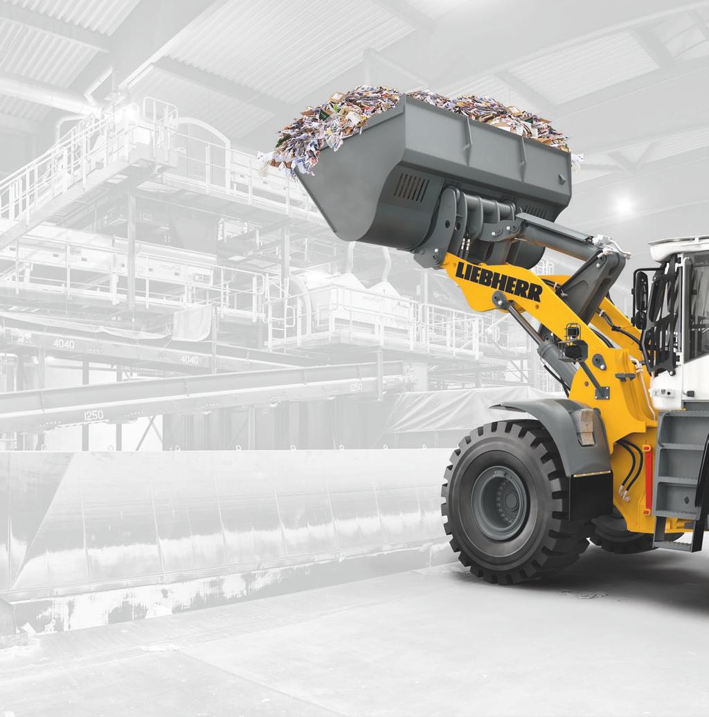 Wheel Loaders L 526 L 580 XPower Overview Maximum Operator Comfort for Greater Productivity Automatic central lubrication system (optional) Premium display (Touchscreen) Liebherr control lever with