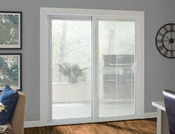 50 SERIES GLIDING PATIO DOORS 50 Series Gliding Patio Door with Built-In Blinds 50 Gliding Patio Door Designed with flexibility to match your project and budget.
