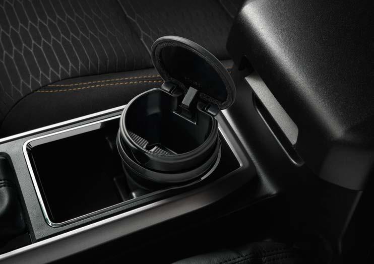 storing in cargo area when not in use COIN HOLDER/ASHTRAY CUP Self-contained coin holder/ashtray cup fits conveniently inside the cupholder.