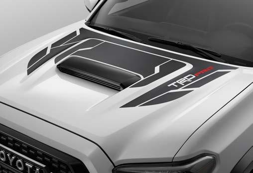 TRD PRO GRAPHICS Make a bold statement with TRD Pro graphics that add an eye-catching