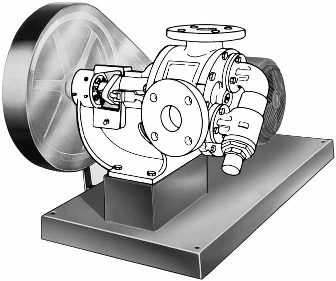 Page 141.7 V-BELT DRIVE UNITS ( V DRIVE) Model Numbers with V Drive G through M Size Pumps V-belt driven line of heavy-duty Series 15 and 415 pumps are all mounted on formed welded steel bases.