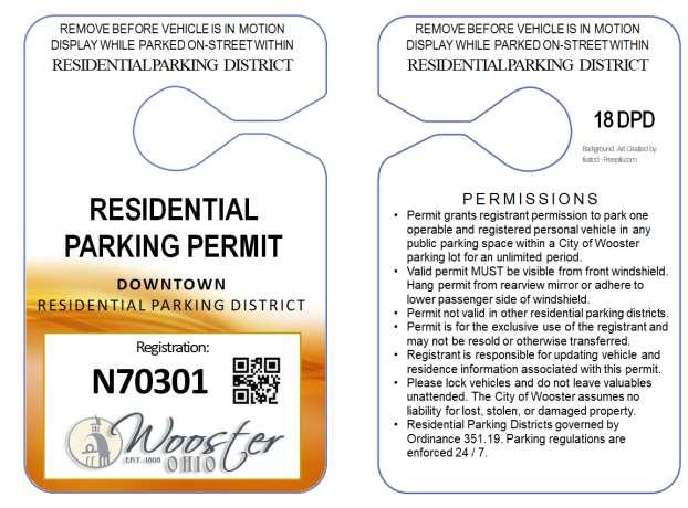 Downtown Parking Making Residential Permits Easy Customers receive a receipt online before their permit arrives in the mail.