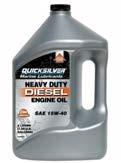 QUICKSILVER DIESEL OIL LINEUP 15W-40 Diesel Engine Oil - Specifically formulated and developed to meet the needs of all marine diesel engines, including Mercury, MerCruiser and D-Tronic - Contains a