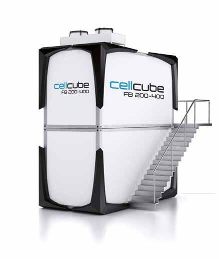 THE POWER PACKAGE WITH 200 kw AND 400 kwh 400 kwh CellCube - for individual applications. The CellCube redox flow is the perfect solution for industrial applications.