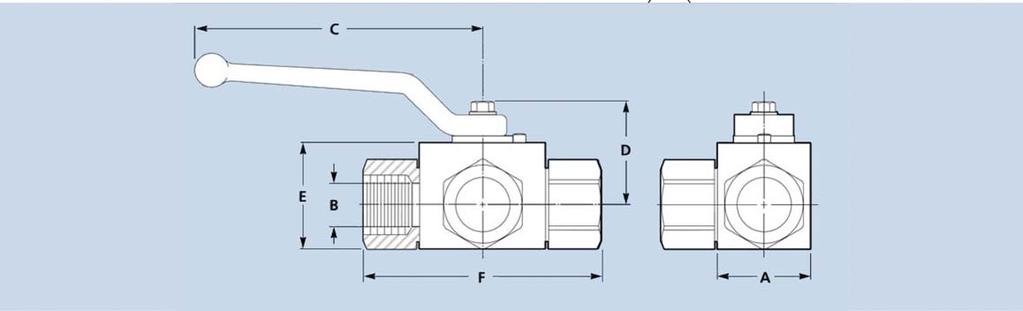 Behringer 3-Way Ball Valves Block Body Diverter Valves with Threaded Connections Steel Material Delrin Ball Seats (Others available on request) L-flow pattern standard, 90 and 180 T-flow patterns