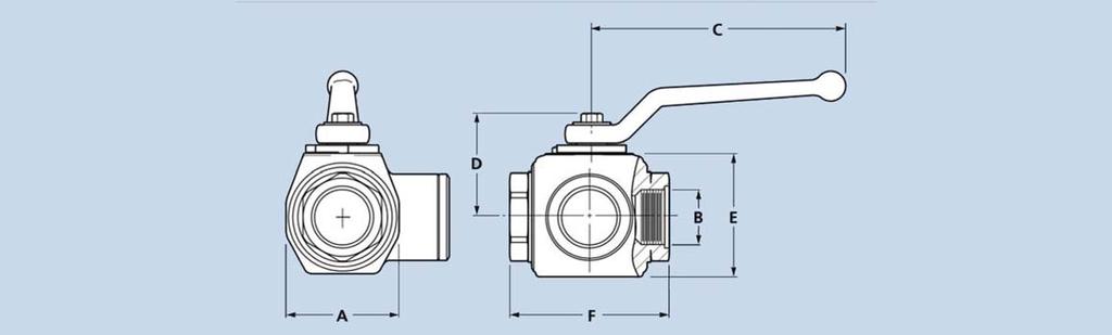 Behringer 3-Way Ball Valves Round Body Diverter Valves with Threaded Connections Size Range: 1-1/4-2 Steel Material Delrin Ball Seats (Others available on request) L-flow pattern standard, 90 and 180