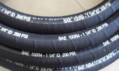 SAE Series SAE 100R4 Wire Inserted Hydraulic Suction Hose SAE 100R4 wire inserted low pressure hydraulic hose is frequently applied to suction and return line, anti-static delivery line, and vacuum
