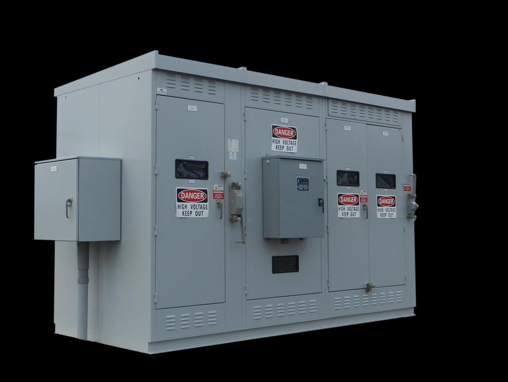 METAL ENCLOSED CAPACITOR BANKS CONSTRUCTION FEATURES 1 5 7 10 2 3 1. Lifting provisions with removable lifting plates and blind-tapped bolt holes. 2. Stainless steel hinges, loose joint pin, allows doors to be removed in the open position.