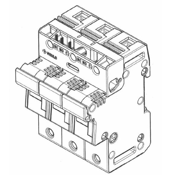 Auxiliary microswitch can only be mounted on previously prepared