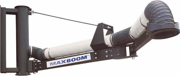 Pivoting xtension Boom Outstanding MAXBOOM features Heavy-duty boom base Arm or hose drop bracket included Optional MAXDIV fan can be mounted