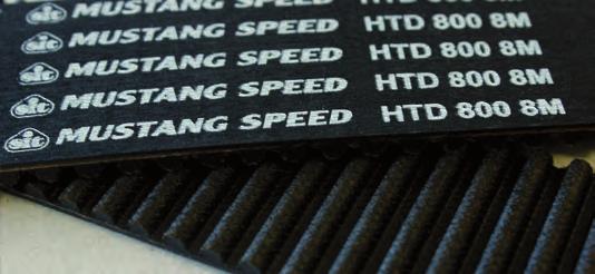 MUSTANG SPEED - HTD - CMS Performance index 3M - 5M - 8M - 14M APPLICATIONS These heavy-duty synchronous belts are specifically designed for high power applications at high speed.