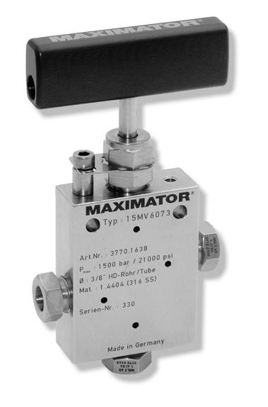 igh Pressure Valves, ittings and Tubing MXMTOR has been designing and manufacturing high pressure equipment for more than thirty years and has a worldwide reputation for quality and reliability,