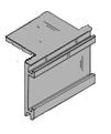 FASCIA SUPPORT BRACKET FOR 4 FASCIA R-IB-F4-FSB-XX Uncut aluminum support with 1 ¾ top that connects with the fascia s two rails.