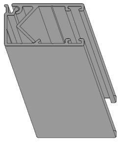 R-BRP-U-SI ELLIPSE HEM POCKET ANODIZED ALUMINUM BOTTOMRAIL BAR (16 FT) 1 ½ L x 0.25 W Silver US Patent No. D691,398S Taiwan Patent No.