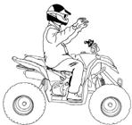 Safety Physical Control of the ATV Removing a hand from the handlebars or feet from the footrests during operation can reduce your ability to control the vehicle or