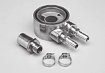 Includes 3/4-16, 13/16-16, 18mm x 1.5, 20mm x 1.5 adapters. 242106 Compatible with engine oil or transmission fluid. 3/8 FPT ports facing forward.