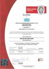 ODU has been successfully certified to ISO 9001 since 1994.