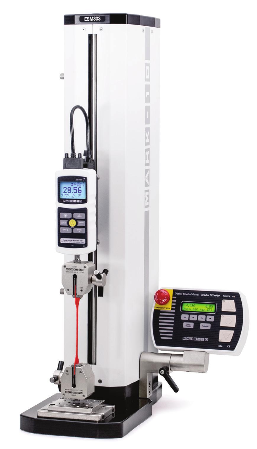 Page 1 of 5 The ESM303 is a highly configurable single-column force tester for tension and compression measurement applications up to 300 lbf [1.