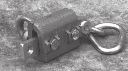 Clamp has recessed pockets to hold bolts stationary for easy tightening. Specifications: Gripping surface: 4 wide (102 mm) 3/4 deep (19 mm) Overall length: 8 (203 mm) Weight: 12 lbs. (5.