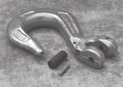 Replacement Parts: #62501 Retaining Pin, #62502 Spring Pin #6210 Alloy Clevis Grab Hook #6230 5/16 Alloy Clevis Slip Hook Specifications: Weight: 2 lbs. (.