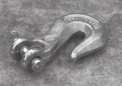 Replacement Parts: #62305 Clevis Pin, #62802 Rue Clip #6250 #6280 1/4 Alloy Clevis Grab Hook Specifications: Weight: 1 lb. (.45 kg), Capacity: 3 tons (2,722 kg) Working load limit: 3,500 lbs.