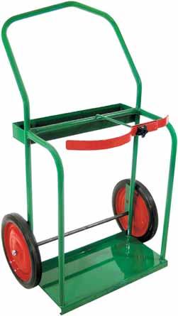 244 TO 330 CU.FT. OXYGEN & 210 TO 420 CU.FT. (NO.4.5 - NO.5 - WK) ACETYLENE CYLINDER CARTS HIGH RAIL FRAME DESIGN These carts are designed for (1) large oygen and (1) no. 4.5, 5 or WK acetylene cylinder side-by-side.
