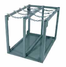ANCHOR TO FLOOR ADDITIONAL CHAINS INSTALLED HALF WAY UP RACK AVAILABLE.