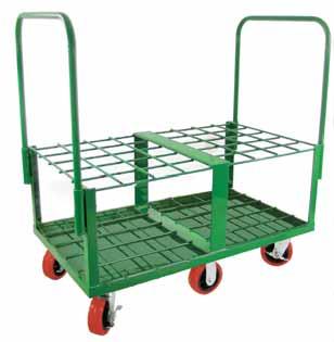 33 HEAVY-DUTY D & E SIZE TRANSPORT CARTS MODEL NO. 6246 is a rugged heavy-duty delivery cart designed to transport or store up to 24 D or E size cylinders.