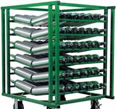 LAYERED M4,M6 & B CYLINDER CARTS & RACKS Layered M4,M6 & B type cylinder carts and racks are designed for easy storing of full and empty cylinders in the same unit.