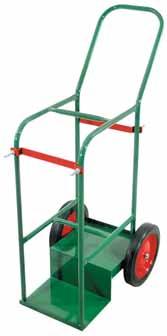 OXYGEN TANDEM STYLE CYLINDER CARTS DUAL HANDLE CONTINUOUS HANDLE Recommended for automotive and repair shops, these step-type tandem carts are
