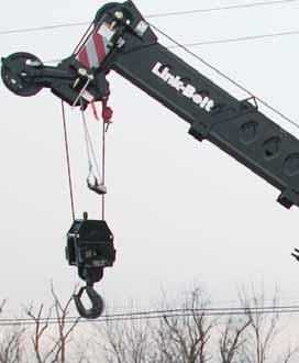 Optional air-ride lift system holds the rear axles level while the crane is on outriggers. Speeds up to 60.