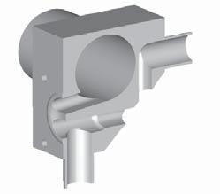 T-valve body with vaporisation valve T-valve body