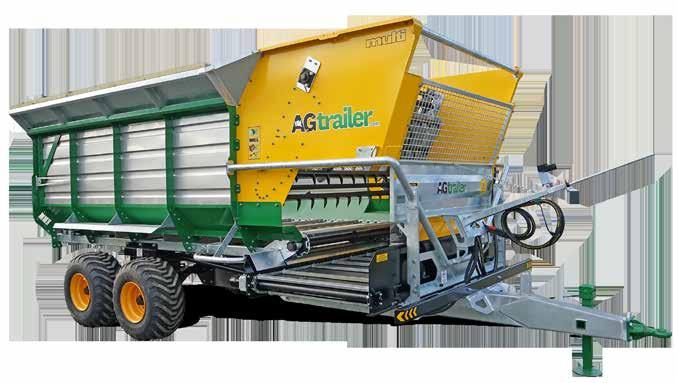 14 cubic metre Multifeed Wagon The Agtrailer 14m³ Multifeed Wagon comes standard with a back gate ladder and a gearbox floor and elevator drive sytem.