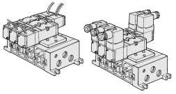 Series S000 Manifold Specifications Plug-in Type: With Attachment Plug Lead Wire The insert plug is attached to the manifold block and lead wire is plugged into the valve side.