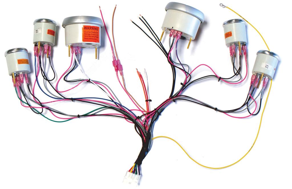 WIRING HARNESS OVERVIEW (gauge-by-gauge details on following pages) RED WIRE Power to High Beam Indicator ORANGE WIRE Power