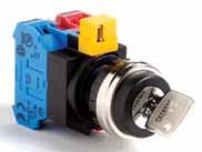 ømm - HW Series Key Switches 3-Position (Assembled) Blocks Signaling Lights 3-Position Key Switches Contact Mounting perator Position L C R Maintained L C R Spring Return from Right L C R Spring
