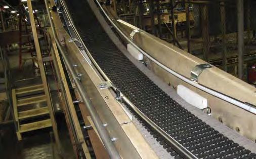 For single lane conveying several mold-to-width executions with Tab Guides are available. For applications in glass works and beverage industry the Dynamic Transfer System is a proven solution.