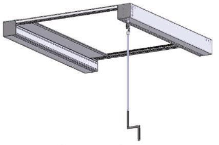 Standard Skylights with Snap-On Side Channels: Manual Standard Skylight: An L -shaped 4 1/2 by 4 1/2 aluminum extrusion creates the main body of the skylight and covers the back and bottom of the