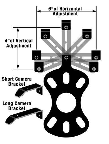 Adjustment Bracket for Camera Clearance using Phillips Screwdriver and 3/8 Wrench or
