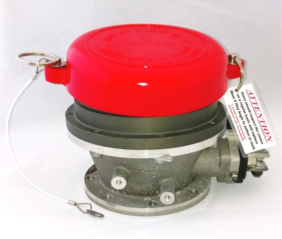 14 MODEL DC 4.100 DUST COVER 4" API FUEL LOADING ADAPTER NOTE: USERS SHOULD INSPECT THE COVERS ON A REGULAR BASIS AND REPLACE THEM IF THEY BEGIN TO SOFTEN OR MELT. DC 4.100 fits all API - 4 " Loading/Off-loading valves (Military NSN: 5340-01-425-6374) (Wt.
