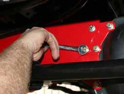 16. Install the new Skyjacker support brace between the new differential bracket & rear