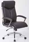 TND940A Trinidad High Back Office Chair with Fixed Padded Arms and Chrome Finish Base and Accents Overall Size: 21.75W x 23D x 42-46.5H Seat: 18.25W x 16D Back: 18.