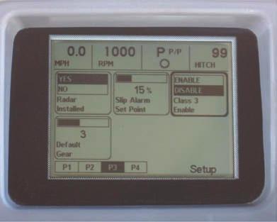 In page 1 (P1) of the Setup screen, use the TMC adjustment knob to select P3 (Figures 1c and 1d).