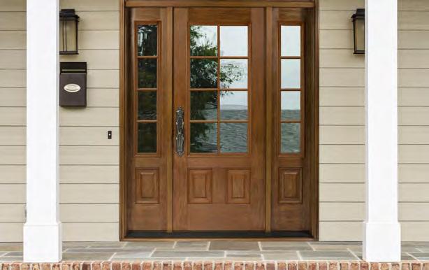 28 MAHOGANY 6 PANEL DOORS 3-0 x 6-8 M273 Traditional Mahogany 3/4 Lite Entry System and Two