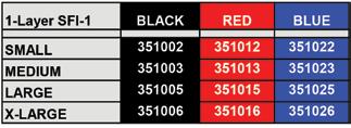 See page 3 for size chart 350 Series Non-SFI Basic Racing Gloves Non SFI Rated