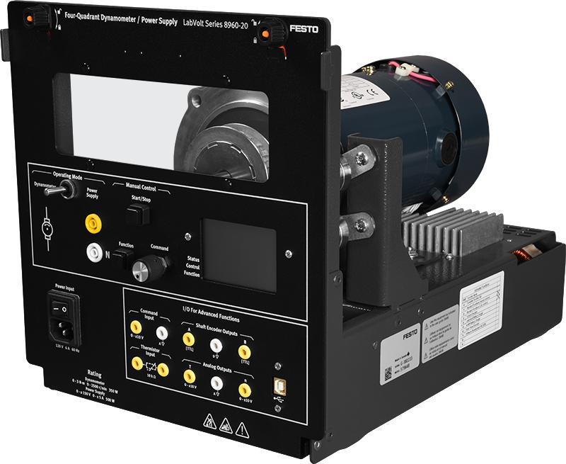 Four-Quadrant Dynamometer/Power Supply 8960-D5 The Four-Quadrant Dynamometer/ Power Supply is a highly versatile USB peripheral designed to be used in the Electric Power Technology Training Systems.