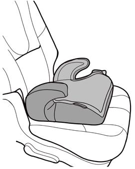 DO NOT place the Booster Seat in a seating position that has only a lap belt (Fig. 9). 3.