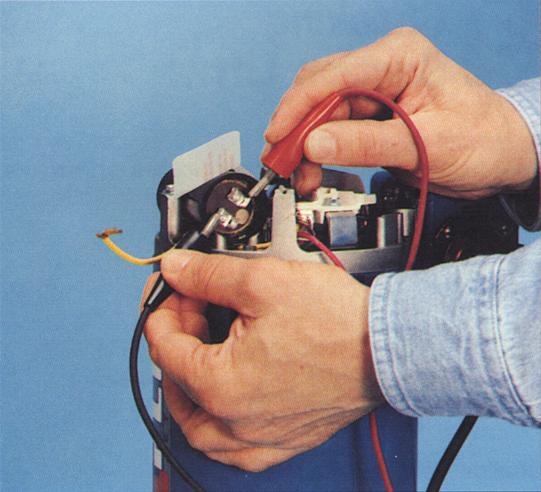 OHMMETER CHECKS Capacitor CAUTION Disconnect Power Source before checking. IMPORTANT Discharge capacitor by touching the two terminals with the blade of an insulated handle screwdriver. ALL MOTORS 1.