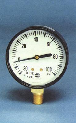Compound Vacuum Pressure Gauge This gauge will show the pressure or vacuum at any position in a pump or system where it is installed.