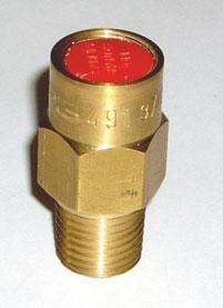 SRG LPG External Pressure Relief Valve Type 491 Inlet Connection STD Pressure Width across flats G 1/8 G 1/4" 1/4" NPT 3,8 bar to 32 bar others upon request 17mm HEX Product Description: The SRG type